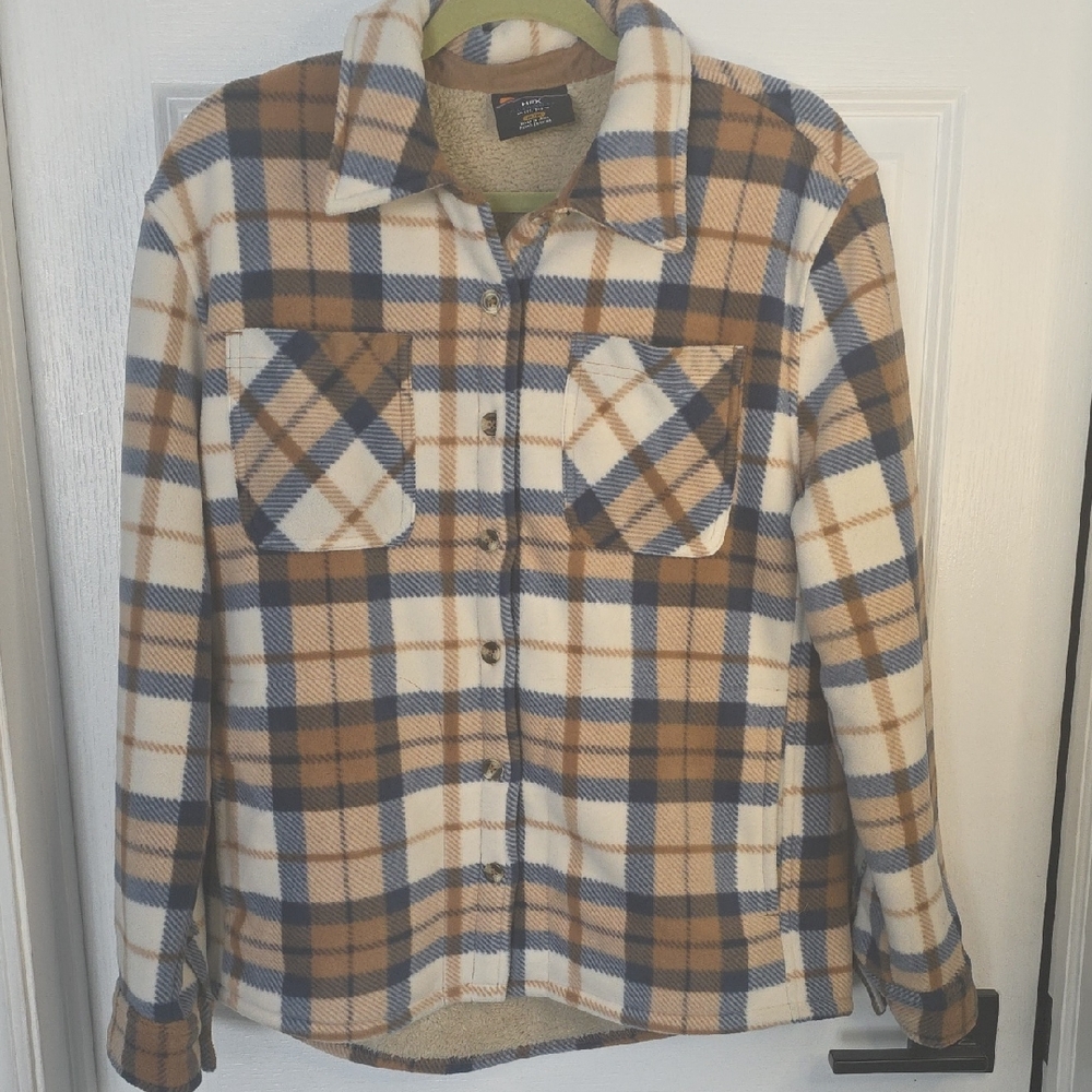 HPX Plaid Women's Jacket in Brown and Blue